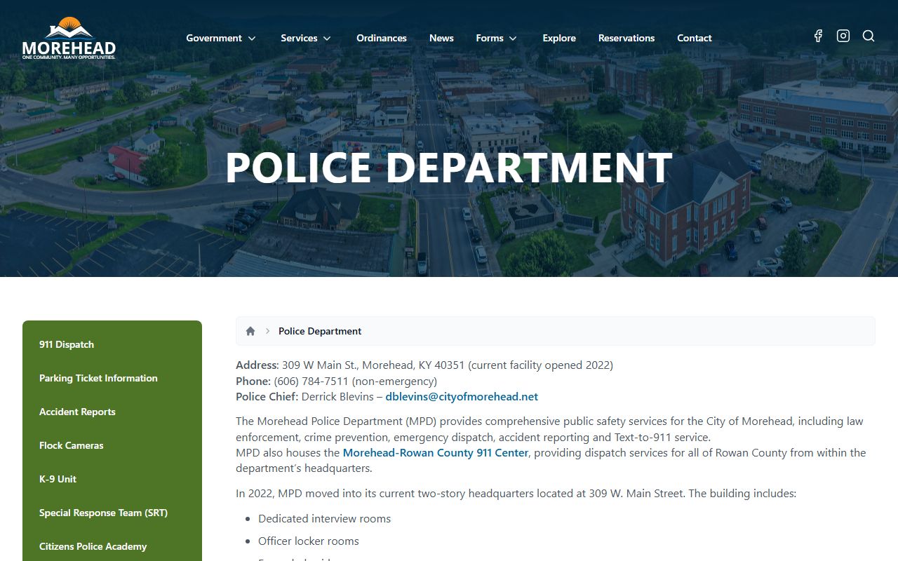 Rowan County court records Morehead Police Department public safety channel