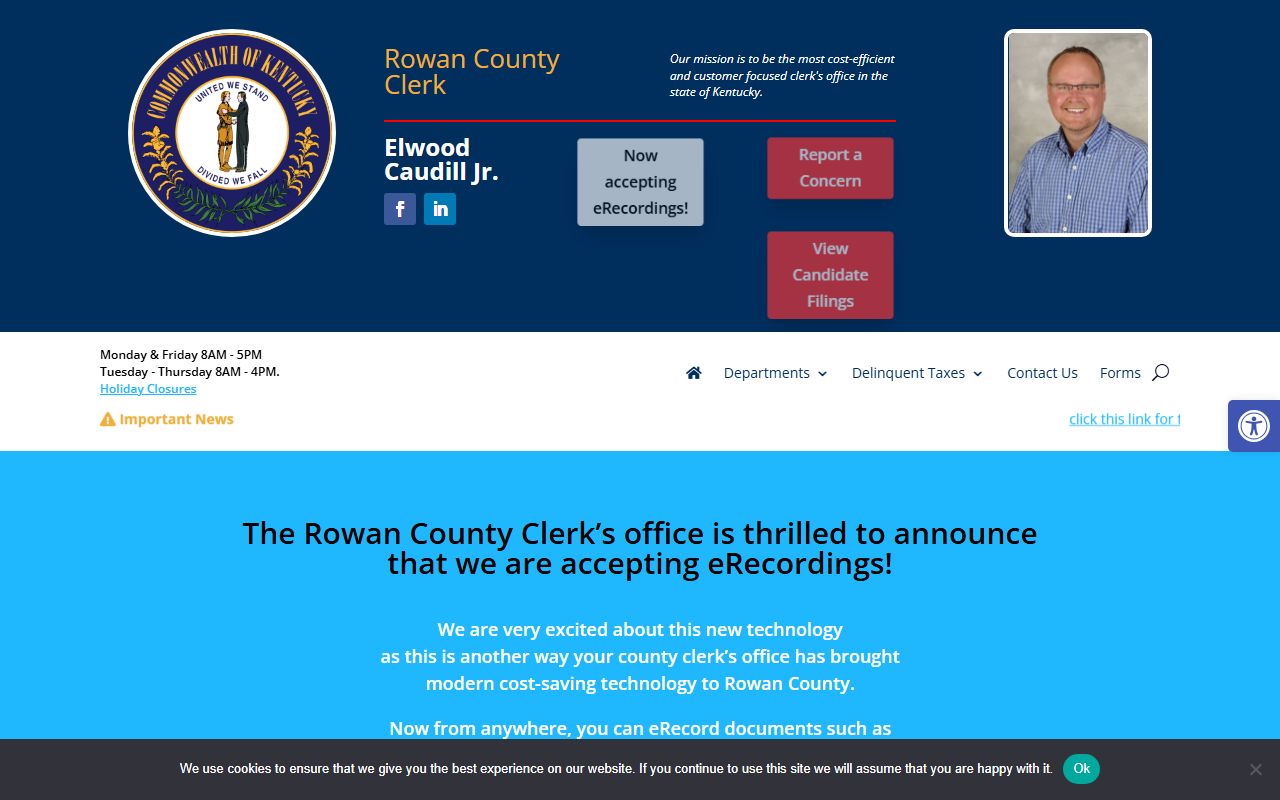 Rowan County court records County Clerk records and eCCLIX access